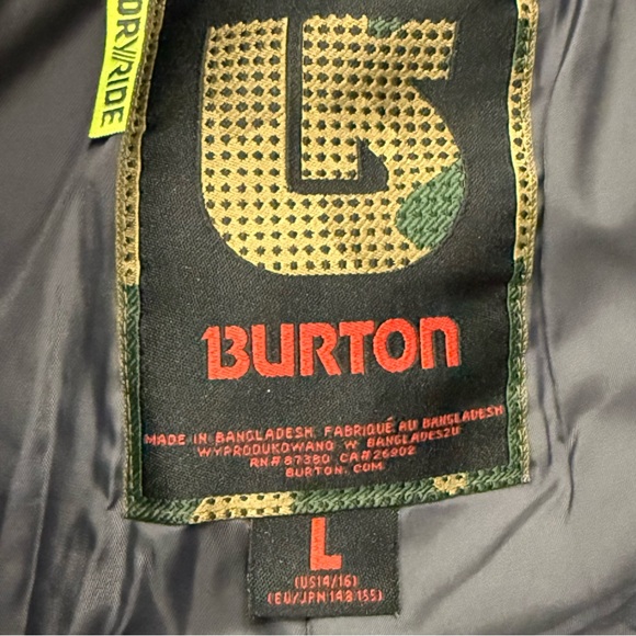 Burton DryRide Boys Parkway Pant Winter Ski Snowboard Snow Gray Large 14/16 - Picture 11 of 12